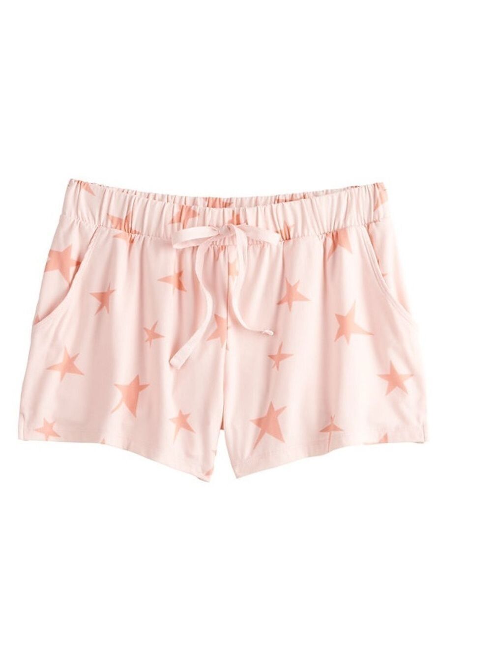 SO 3X pink with coral stars pajama shorts with pockets